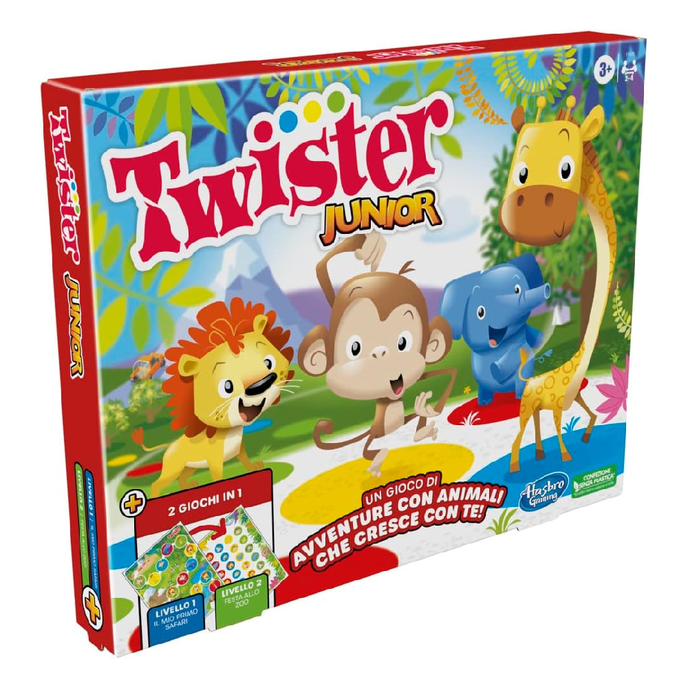 Hasbro Hasbro Twister Junior with Animals Double Sided Play Mat - French | F7478 - Toys & Games - Lebanon