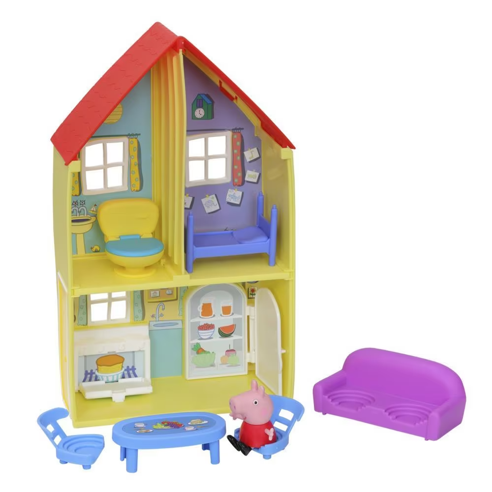 PEPPA PIG Peppa Pig F2167 — Peppa's Family House Playset | 2-Story Doll House with Figure & 6 Accessories - Toys & Games - Lebanon