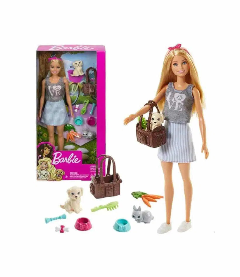 Barbie Barbie Doll with Pet (Blonde) | MTBBFPR48 - Toys & Games - Lebanon