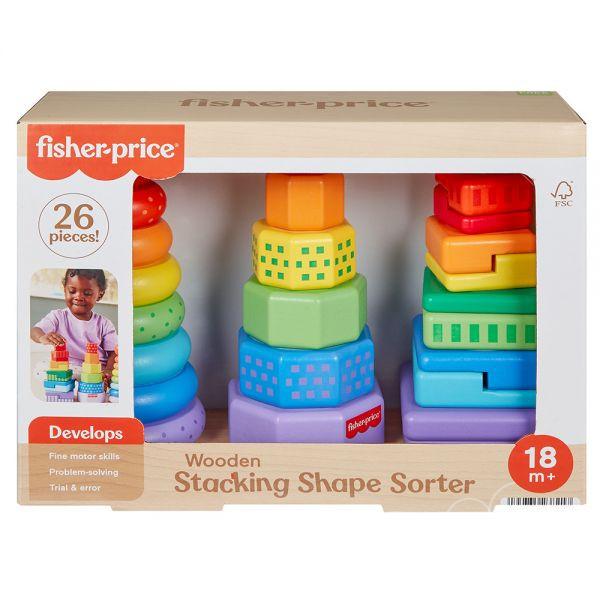 Fisher Price Fisher‑Price Stacking Shape Sorter | MTFPHXT76 - Toys & Games - Lebanon