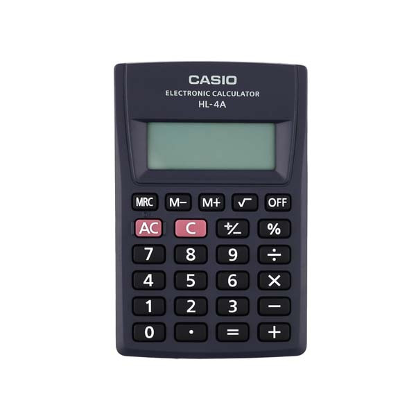 Casio Casio Portable Calculator with 8-Digit Extra Big Display | HL-4A-W-DP(PH) - Home & Kitchen - Lebanon
