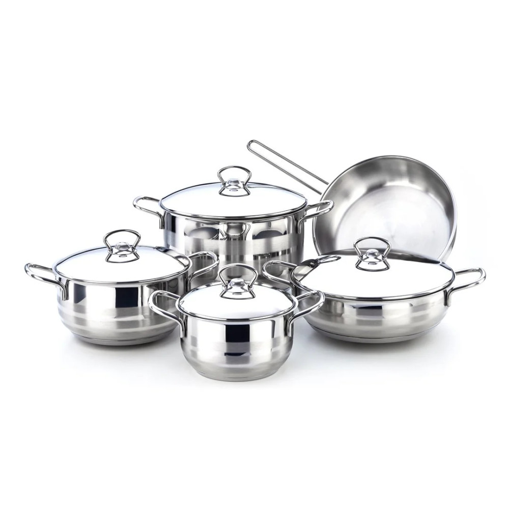 Falez Falez Beta 9‑Piece Stainless Steel Cookware Set | HUR‑S‑14086 - Home & Kitchen - Lebanon