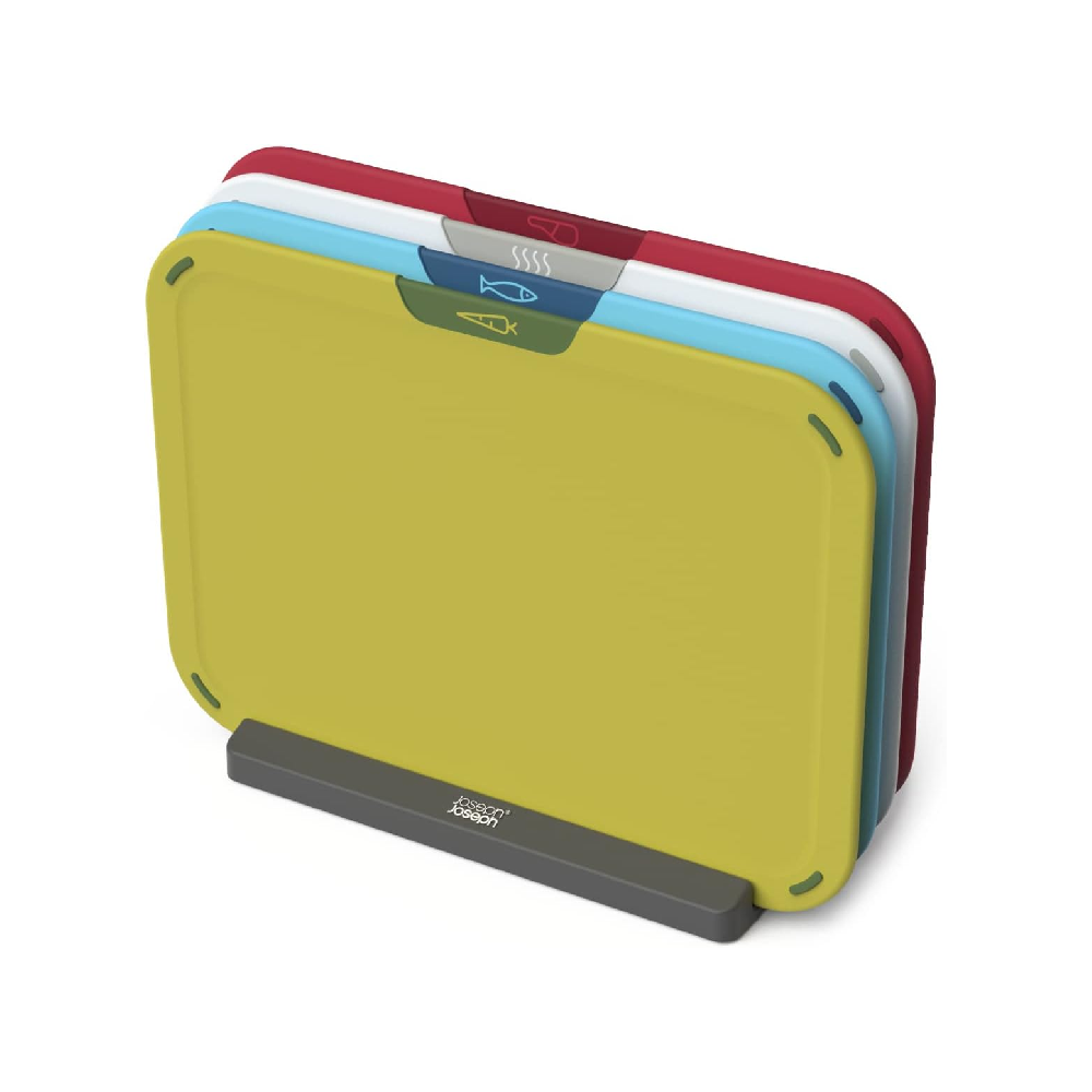 Joseph Joseph Joseph Joseph Duo Icon 4-piece Colour Coded Cutting Board Set with Storage Stand | 60220 - Home & Kitchen - Lebanon