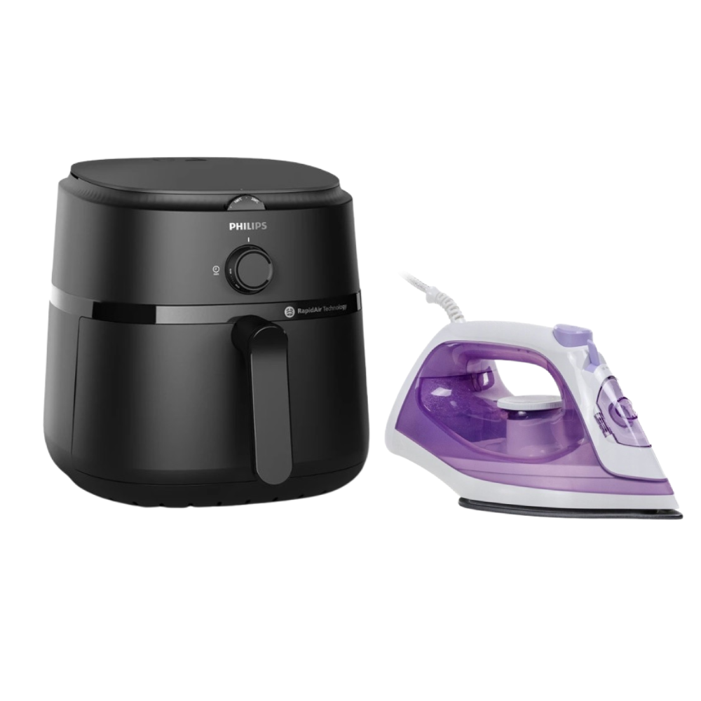 Philips Philips Series 1000 Steam Iron and 6.2L Air Fryer Bundle | NA130 + DST1020 - Home & Kitchen - Lebanon