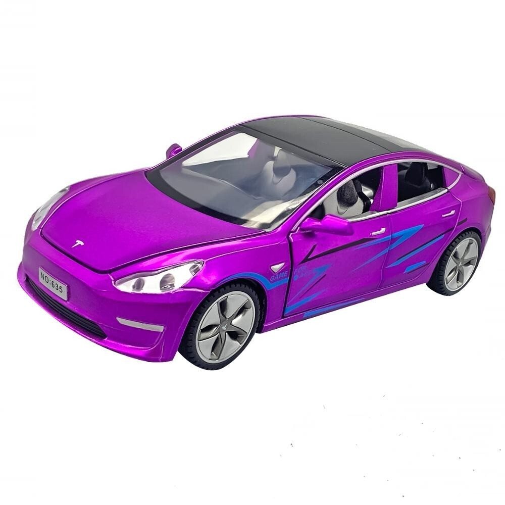 Diecast 1/24 Metal Model Electrical Car - Purple| 8024C - Toys & Games - Lebanon