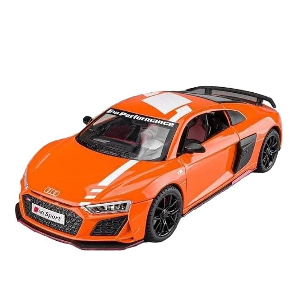 Diecast Car Toys 1/24 Metal Model R8 - Orange | XA2435 - Toys & Games - Lebanon