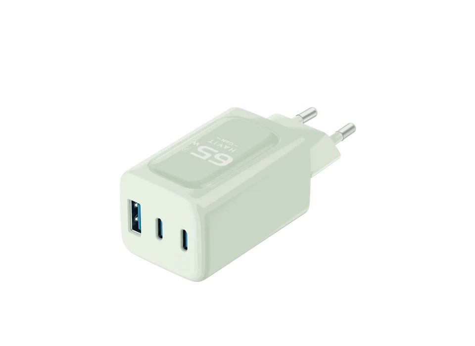 Havit Havit Dual Port Wall Charger 65W With USB-C And USB-A – Green | UC260 - Phones & Wearables - Lebanon