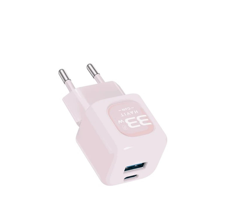 Havit Havit Dual Port Wall Charger 33W With USB-C And USB-A – Pink | UC230 - Phones & Wearables - Lebanon