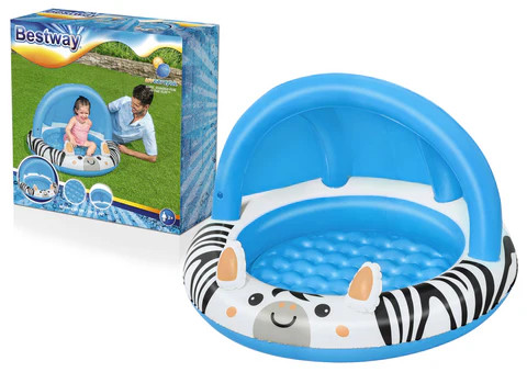 Bestway Bestway Safari Sun Shaded Kiddie Pool – 97 cm × 66 cm | 52559 - Sports & Outdoors - Lebanon