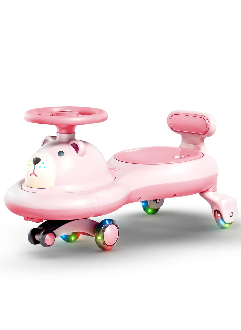 Kids Bear-Themed Twist Ride-On Car – Pink | AL811 - Toys & Games - Lebanon