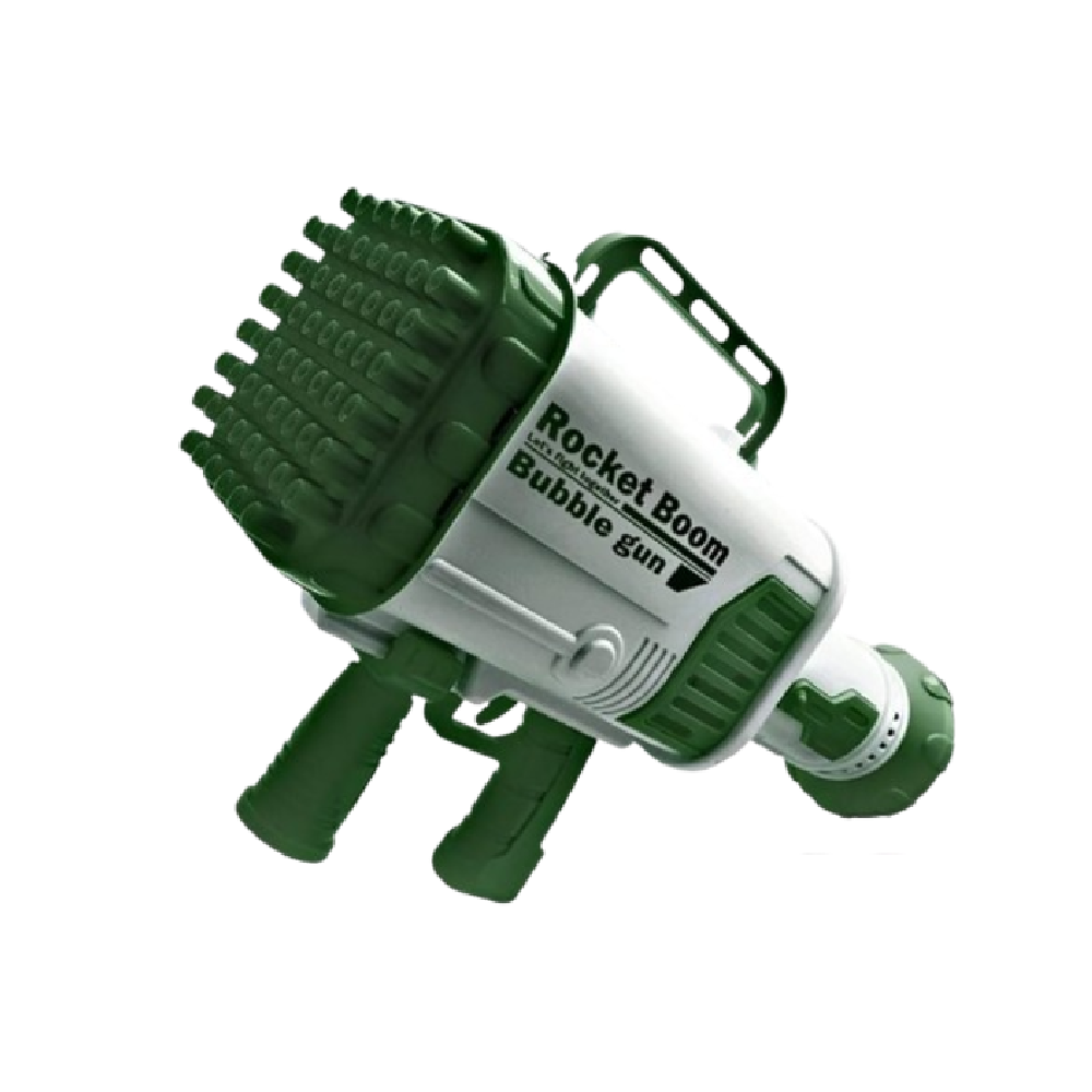 Rocket Boom 64 Holes Bubble Gun - Green | AL2087 - Toys & Games - Lebanon