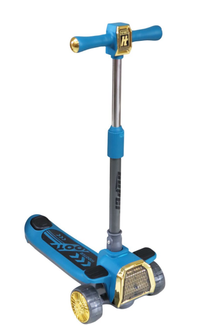 3-Wheel Kids Scooter with Golden Accents – Blue | ALOPL-818 - Toys & Games - Lebanon