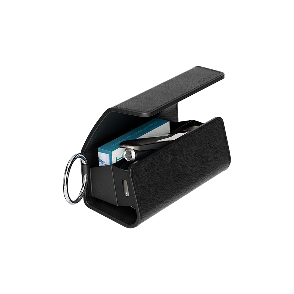 Levelo Levelo Neo Leather Case – Black – with Terra Cigarette Compartment | LVLNLQLB - Computers & Tech - Lebanon