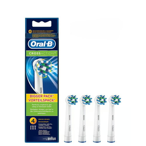 Oral-B Oral-B Cross Action Replacement Brush Heads - Pack of 4 | EB50 - Beauty & Personal Care - Lebanon