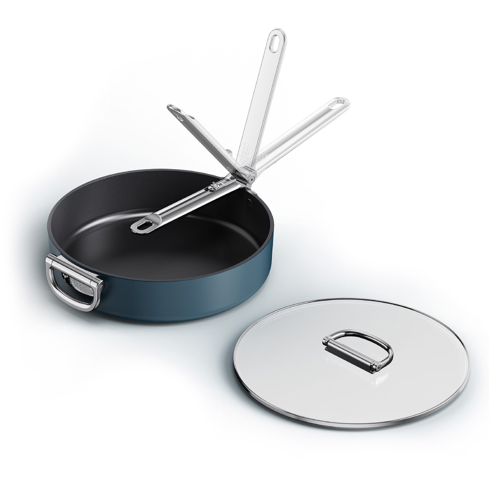 Joseph Joseph Joseph Joseph Space Folding Handle Ceramic Non-Stick 28cm Sauce Pan & Lid | 45044 - Home & Kitchen - Lebanon