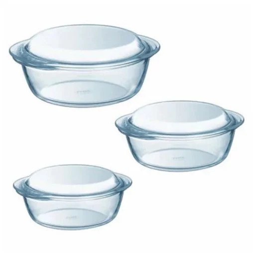 Pyrex Pyrex Essentials Glass Casserole Set of 3 – 1.4L, 2.1L, and 3.0L | 912S637 - Home & Kitchen - Lebanon