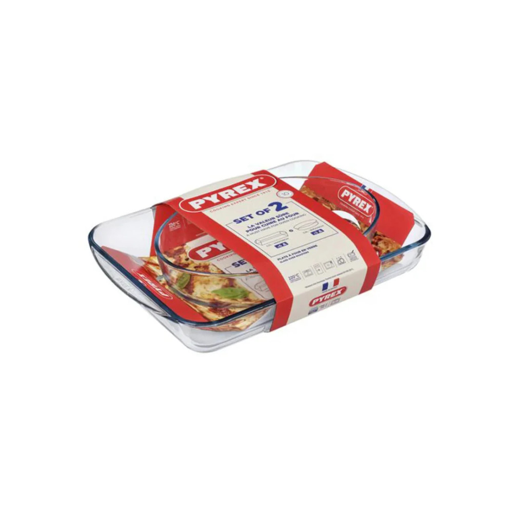 Pyrex Pyrex Glass Oven Dish Set x2 | 913S604 - Home & Kitchen - Lebanon