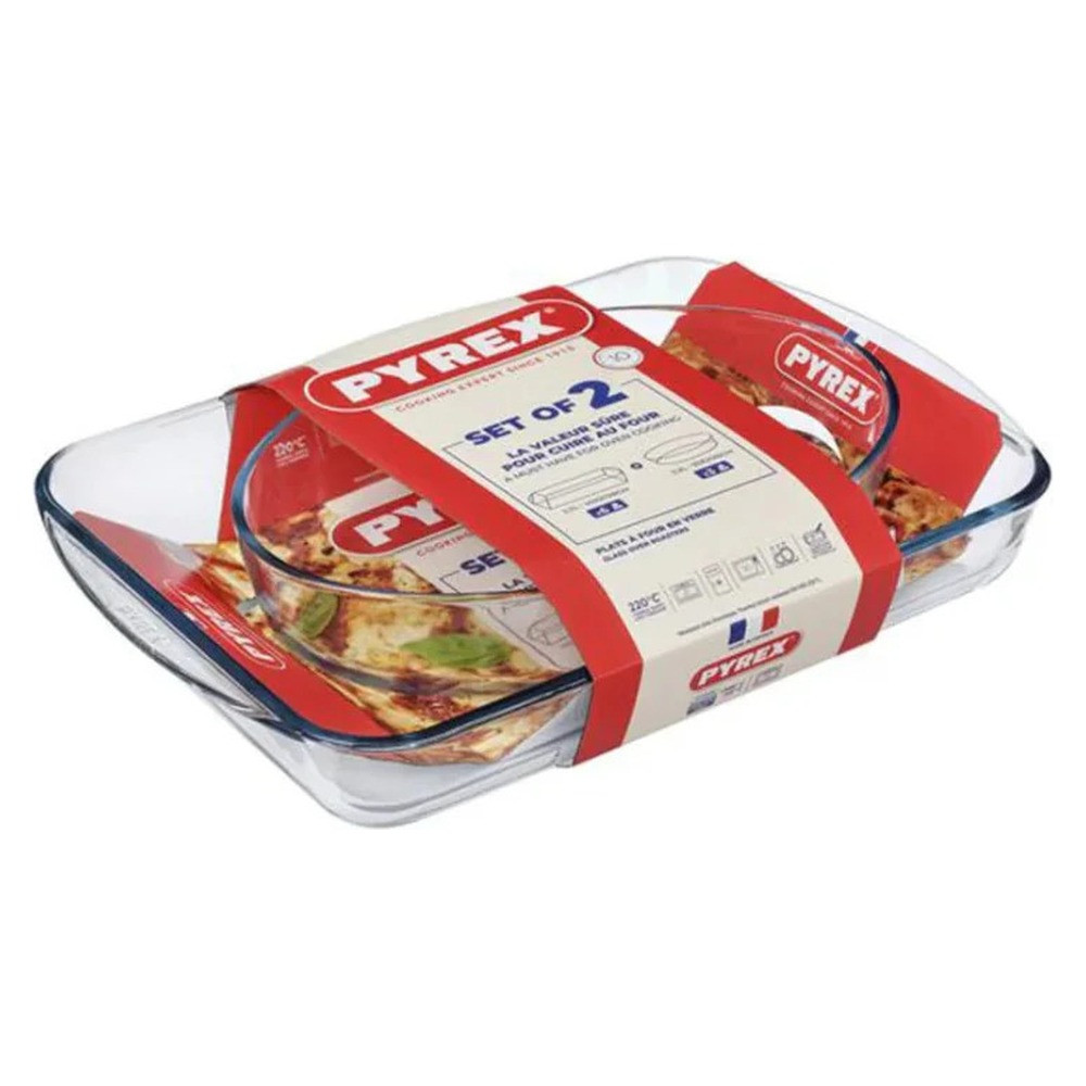 Pyrex Pyrex Glass Oven Dish Set x2 | 913S604 - Home & Kitchen - Lebanon