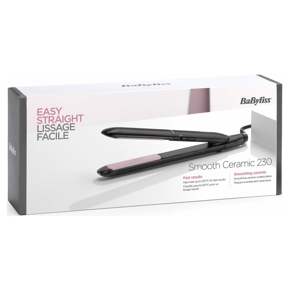 BaByliss Babyliss Hair Straightener Smooth Ceramic 230 | ST241E - Beauty & Personal Care - Lebanon