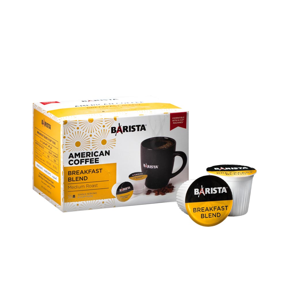 Barista Barista K-Cup Breakfast Blend 12 Cap/Box - American Coffee | K-C001 - Home & Kitchen - Lebanon