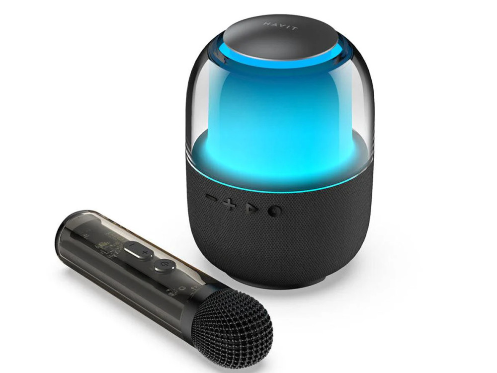 Havit Havit Wireless Speaker BT with Light and Microphone - Black | SK894BT - Computers & Tech - Lebanon