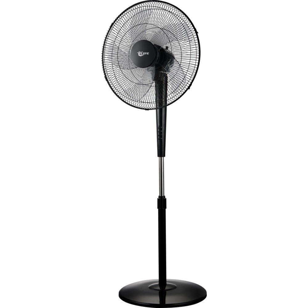 undefined Wave Stand fan 18" 3 speeds 50 Watt - Black | USS-18017 - Home & Kitchen - Lebanon