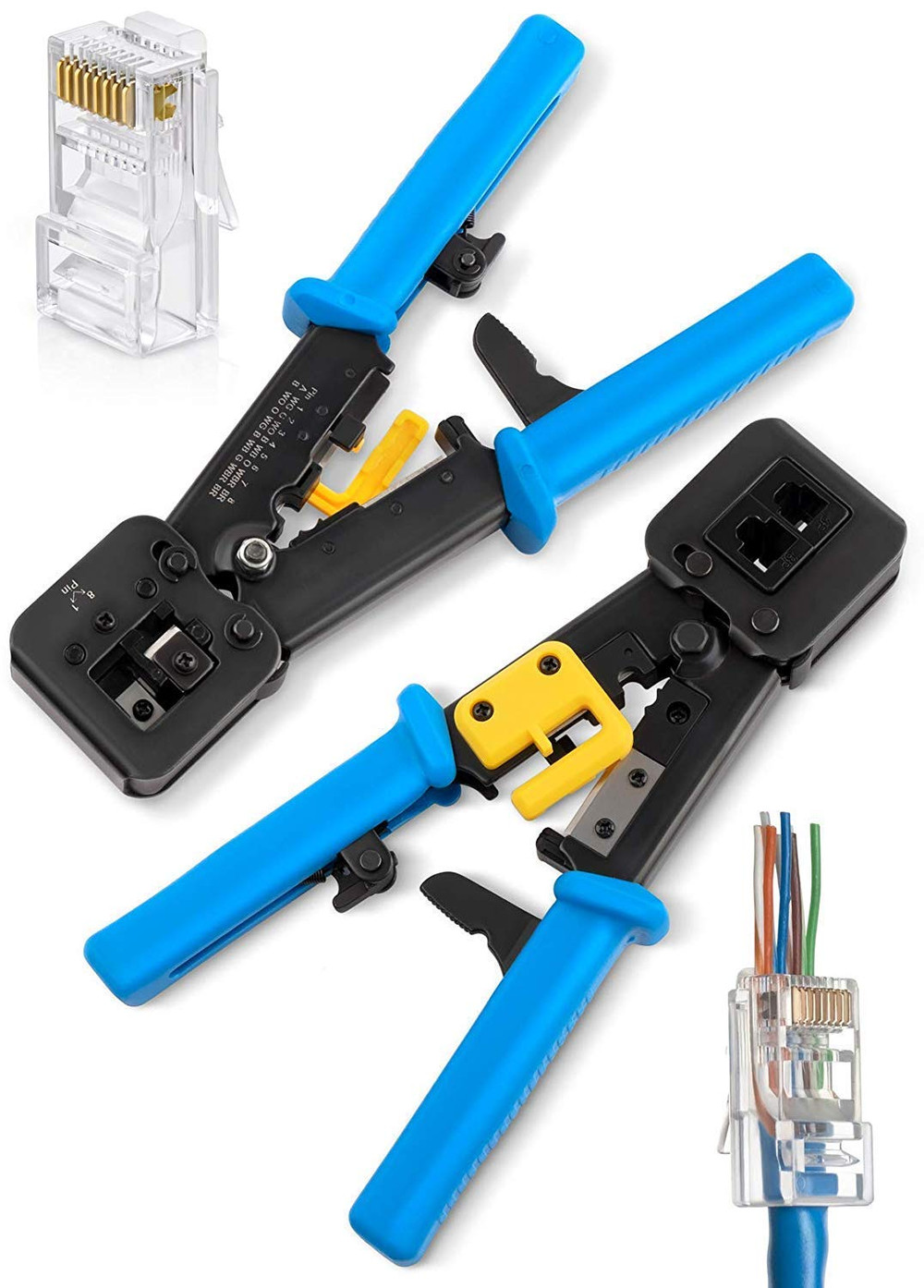 undefined RJ45 Crimping Tool Pass‑Through for RJ11 & RJ45 Plugs Cat6 - Networking - Lebanon