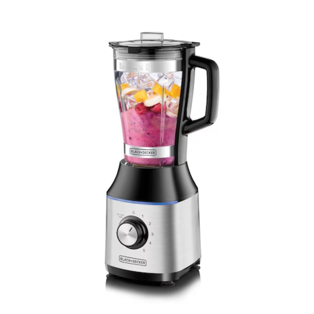 Black&Decker Black & Decker Blender 1.75L 700W Glass Jug Stainless Steel | BX650G-B5 - Home & Kitchen - Lebanon