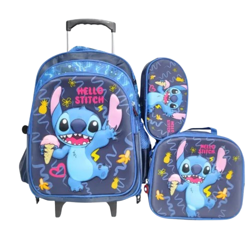 Disney Stitch Trolley Set 18 inch Backpack | 485188-8 - Sports & Outdoors - Lebanon