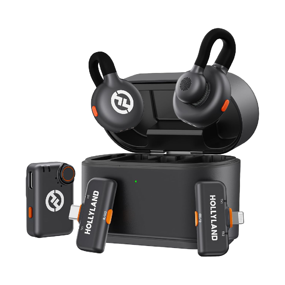 Hollyland Lark M2S Ultimate Combo (Camera RX+Lightning RX+Type-C RX) Wireless Lavalier Microphone