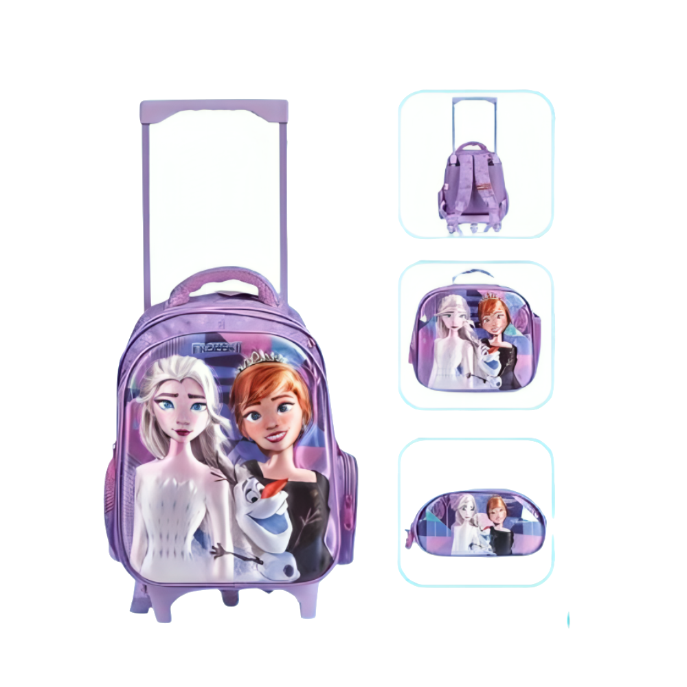 Disney Frozen 18" Trolley School Bag with Lunch Bag and Pencil Case | 485186-8 - Home & Kitchen - Lebanon