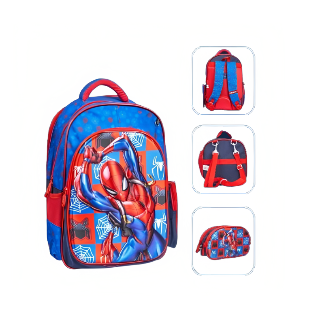Spiderman Spiderman 18" School Bag with Lunch Bag and Pencil Case | 470180-8 - Home & Kitchen - Lebanon