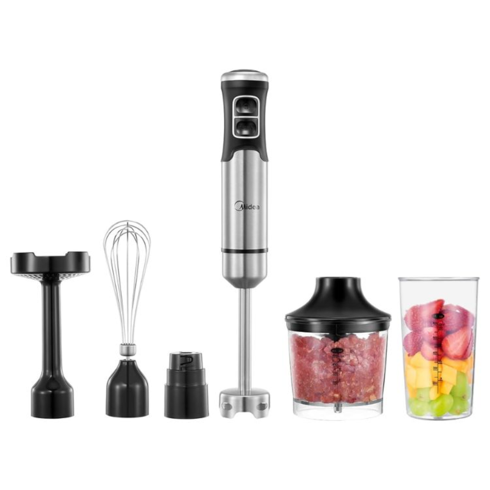 Midea Midea Hand Blender 900W with Variable Speed, Attachments, and Stainless Steel Housing | MJ-BH1001W - Home & Kitchen - Lebanon