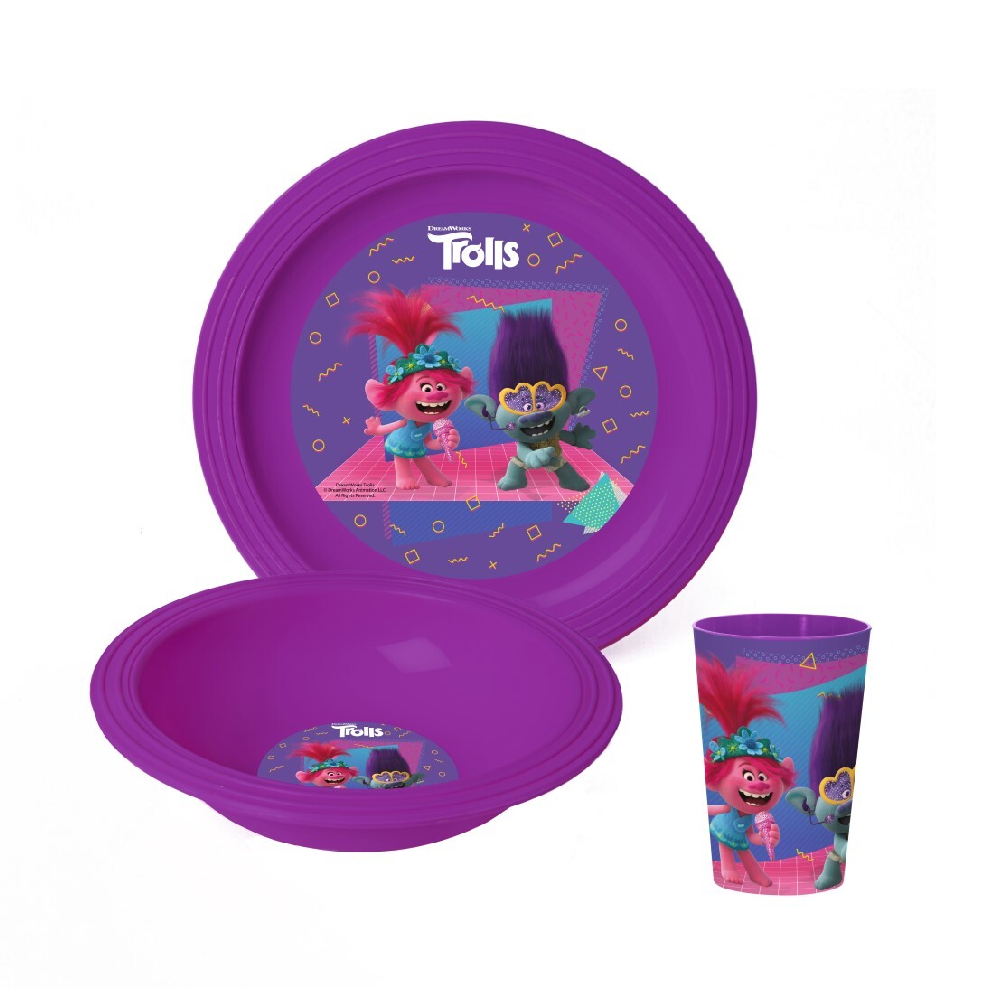 Trolls Kids Breakfast Set | 162441-261N - Home & Kitchen - Lebanon