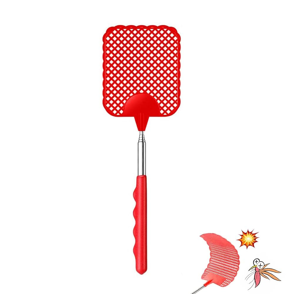 Beper Beper Telescopic Fly Swatter Extendable to 30-Inch (76cm) RED | C206UTI020RD - Home & Kitchen - Lebanon