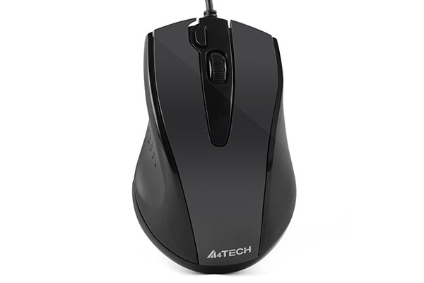 A4Tech A4tech Wired Silent Click Mouse USB Glossy Grey | N500FS - Computers & Tech - Lebanon