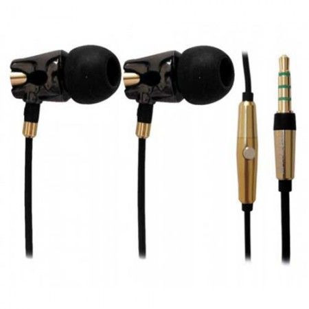 undefined Metallic Earphone with Microphone Black ( with ceramic housing) | MK790 - Computers & Tech - Lebanon