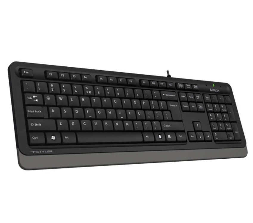 A4Tech A4tech Fstyler Wired Keyboard USB, Grey, US+ Arabic Layout MULTIMEDIA | FK10 - Computers & Tech - Lebanon
