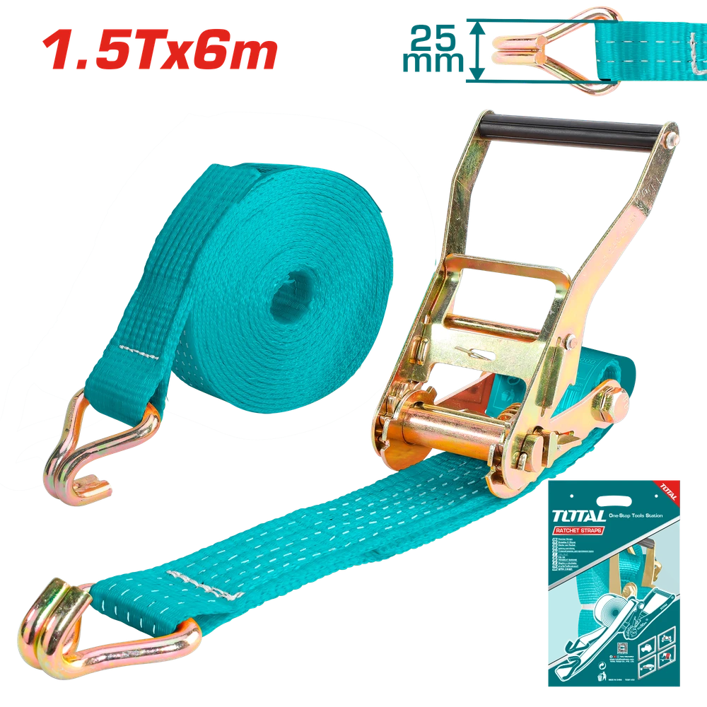 Total Total 1.5Ton 25MMX6M حزام طقطاق | THTRS2061 - Home & Kitchen - Lebanon