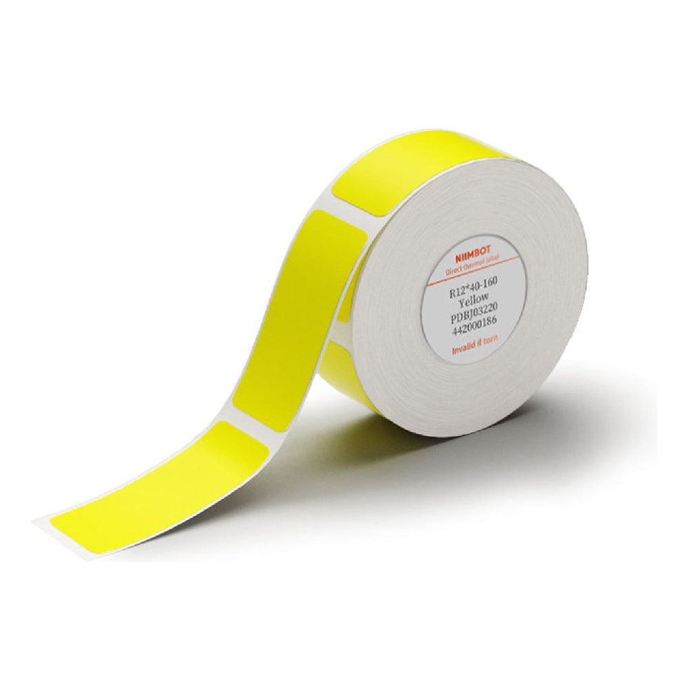 NiiMbot NIIMBOT D-Series Yellow Thermal Label - 160 Label/Roll - T12*40mm - Computers & Tech - Lebanon