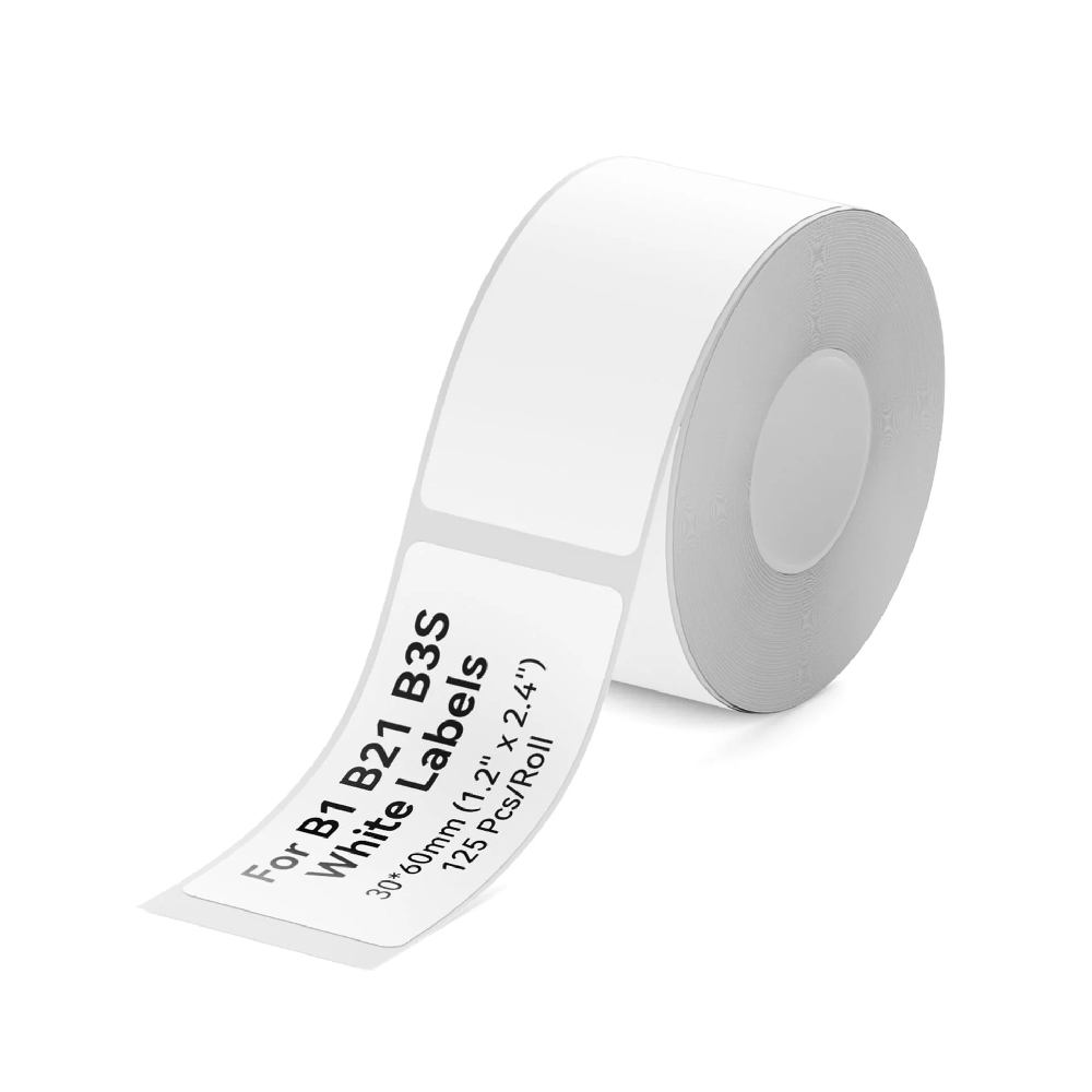 NiiMbot NIIMBOT White Thermal Label - 125 Label/Roll - T30*60 - Computers & Tech - Lebanon