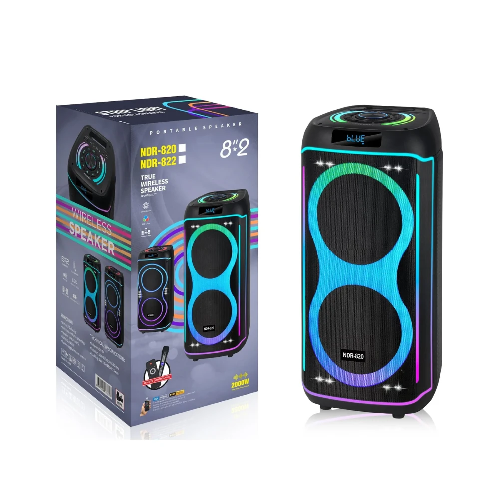 NDR Portable Bluetooth Speaker with RGB Lights - Wireless Party Speaker | NDR-820 - Computers & Tech - Lebanon