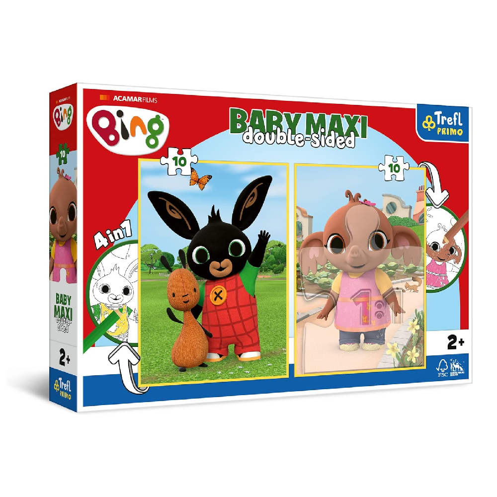 Trefl Trefl 2 Puzzles - Baby Maxi Puzzle wit Colouring Books on the Back | 43002 - Toys & Games - Lebanon