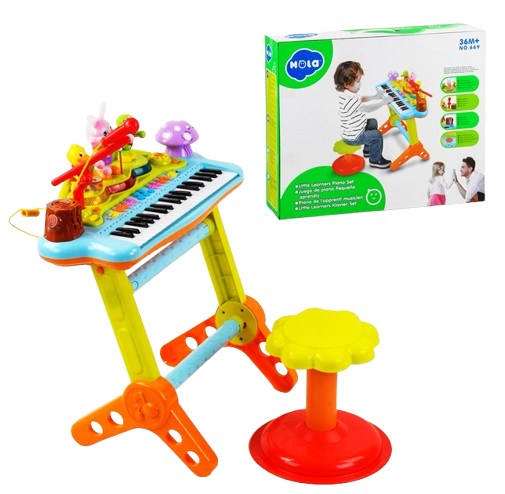 Mola Mola Little Learners Piano Set with Stool | 669 - Toys & Games - Lebanon
