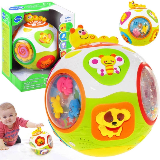 Hola Hola Musical Activity Ball - Interactive Crawling & Learning Toy with Lights and Sounds | 938 - Toys & Games - Lebanon