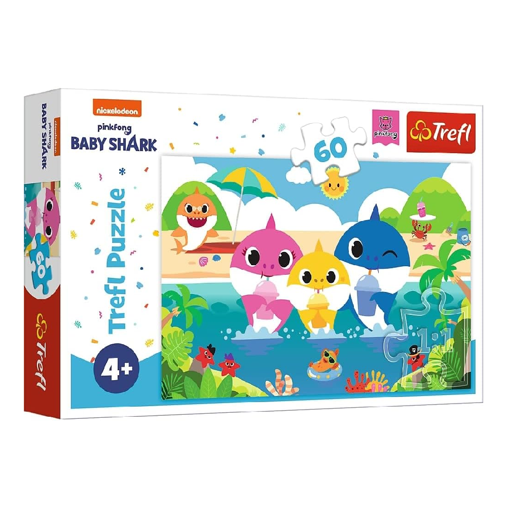 Trefl Trefl Nickelodeon: Colorful Baby Shark Puzzles - 60 Pcs | 17370 - Toys & Games - Lebanon