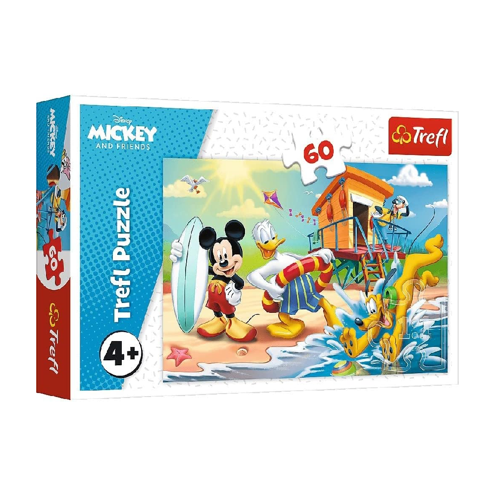 Trefl Trefl Mickey Mouse and Friends on Beach Puzzles - 60 Pcs | 17359 - Computers & Tech - Lebanon