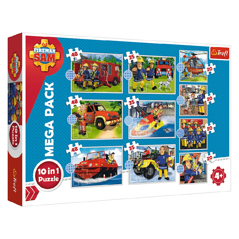 Trefl Trefl Fireman Sam 10-in-1 Puzzle | 90382 - Toys & Games - Lebanon
