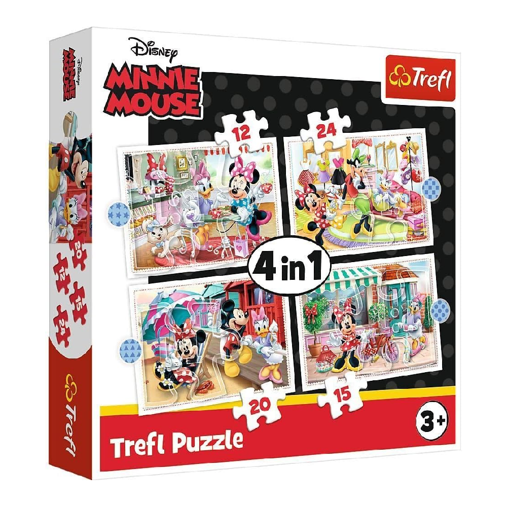 Trefl Trefl 4-in-1 Disney Minnie Mouse Puzzle - 12-24 Pcs | 34355 - Computers & Tech - Lebanon