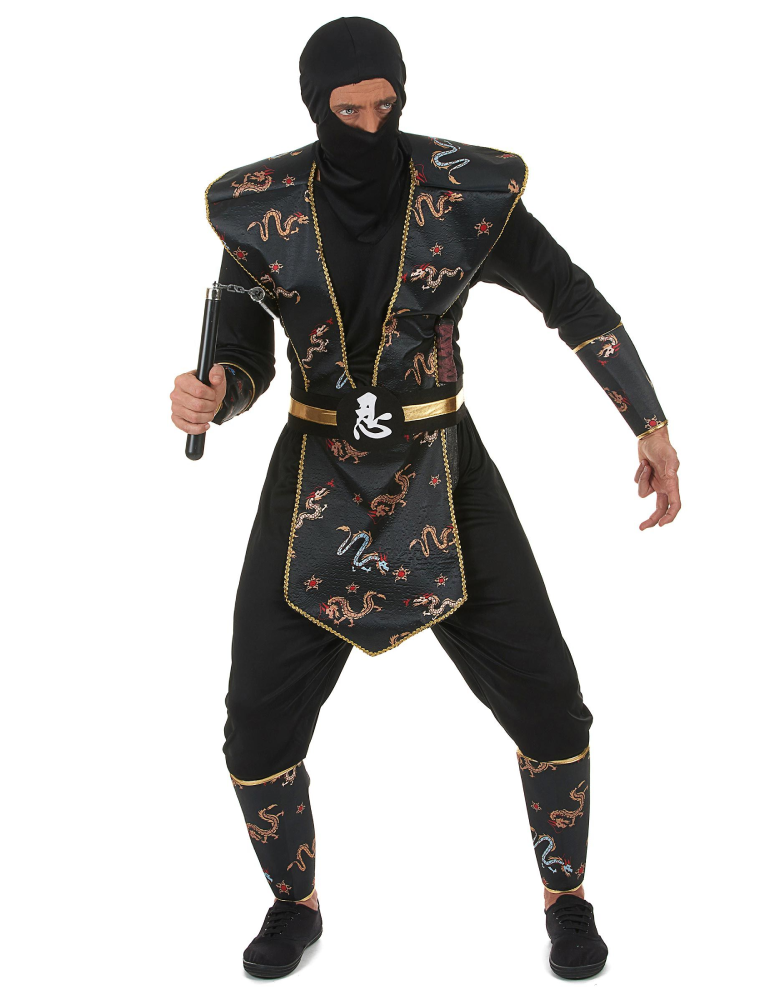 Ninja Dragon Costume (Shirt, Pants, Belt, Hood, Chest, Arm & Leg Protectors) | 093028 - Toys & Games - Lebanon